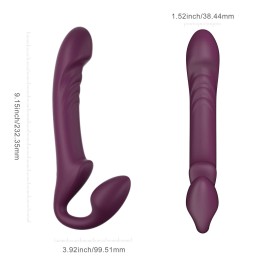 Bliss Strap-on téte rotative télécommandé - Bordeaux