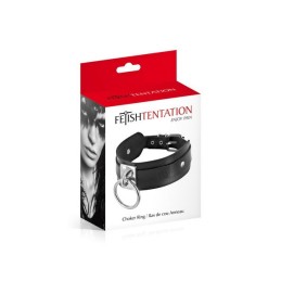 Collier large noir avec anneau Fétish Tentation  - Fetish Tentation - BDSM