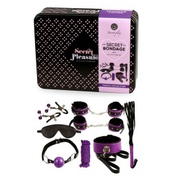 Secret Bondage : Ensemble BDSM 8 pcs 6197 - Noir et Violet Taille unique - Secret Play - BDSM