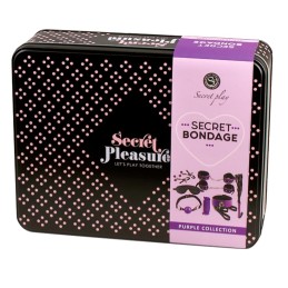 Secret Bondage : Ensemble BDSM 8 pcs 6197 - Noir et Violet Taille unique