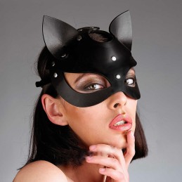 Masque Catwoman Cuir Noir  - The Sinners - BDSM