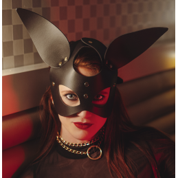 Masque Oreilles Lapin Noir & Gold  - The Sinners - BDSM
