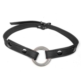 Baillon Anneau cuir noir  - The Sinners - BDSM