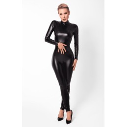 Cage Combinaison avec fermeTaille uniqueres é glissiére et anneau XL - Noir Handmade - Lingerie Femme