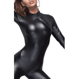 Combinaison Powerwetlook avec leash et fermeTaille uniquere éclair bidirectionnelle M