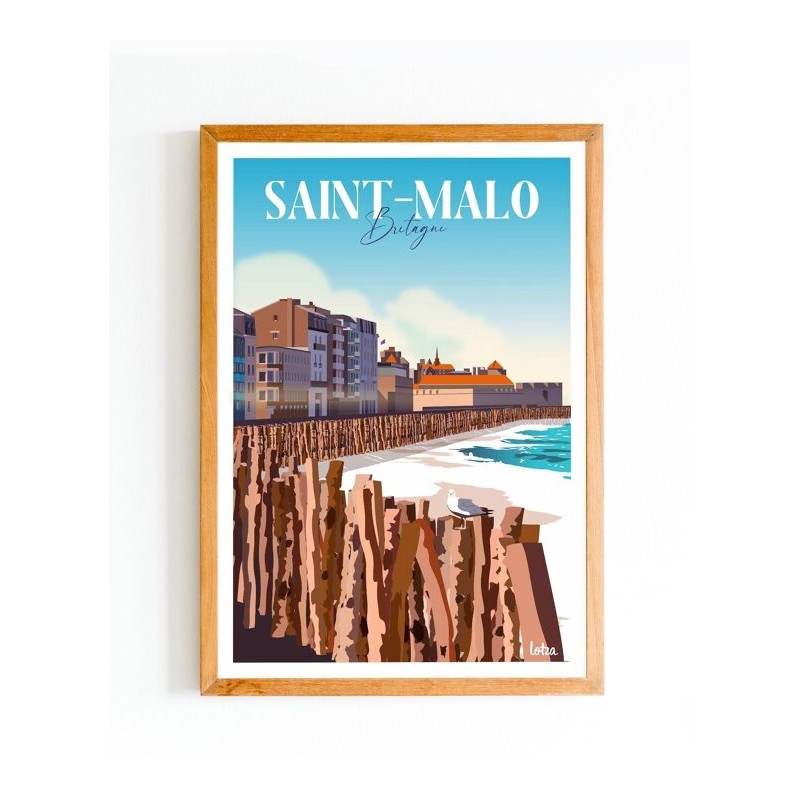 Affiche Saint-Malo Bretagne