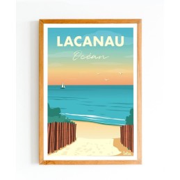 Affiche Lacanau Plage