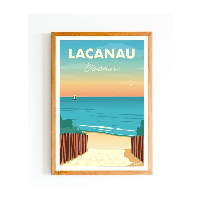 Affiche Lacanau Plage