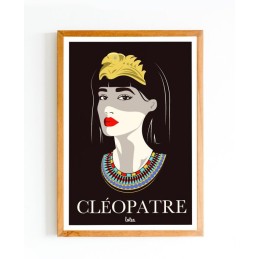 Affiche Cléopâtre Reine Égyptienne - Poster de décoration intérieure vintage et minimaliste