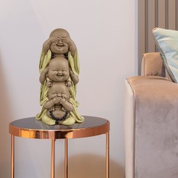 Statuette Bouddha Rieur 20cm en résine, décoration Zen et Feng Shui pour créer une ambiance spirituelle et détendue