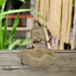 Vide Poche Bouddha avec Fleur de Lotus – Décoration Zen et Feng Shui pour Ambiance Spirituelle et Détendue