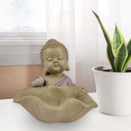 Vide Poche Bouddha avec Fleur de Lotus – Décoration Zen et Feng Shui pour Ambiance Spirituelle et Détendue