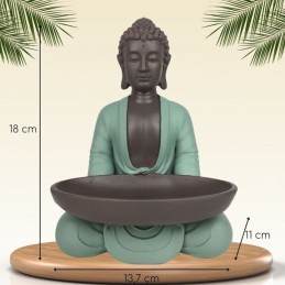 Vide-poche Bouddha zen en résine pour décoration Feng Shui et ambiance relaxante