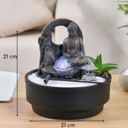 Fontaine d’intérieur Sumana Zen - Écoulement en cascade, décoration apaisante anti-stress pour maison ou bureau