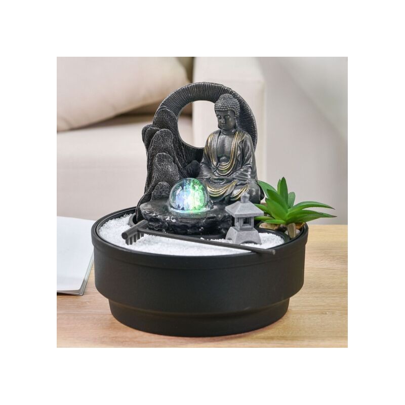 Fontaine d’intérieur Sumana Zen - Écoulement en cascade, décoration apaisante anti-stress pour maison ou bureau