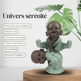 Statuette Bonzes Saute-Mouton Zen et Feng Shui – Décoration Relaxante et Spirituelle