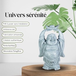 Statuette Bouddha Rieur Porte-Bonheur Feng Shui - Décoration Zen pour intérieur apaisant