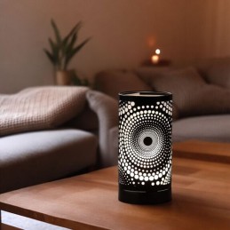 Lampe diffuseur d'arôme Calorya n°12 en métal avec commande tactile pour fondant et cire parfumée